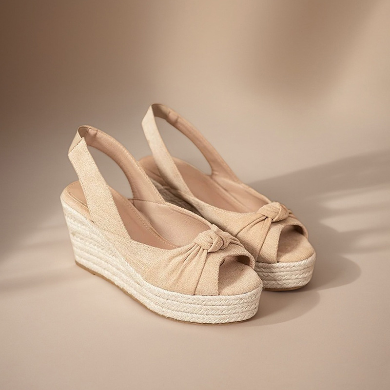 LIHUAMAO beige espadrille peep - Espadrille Sandal Women recension och pris