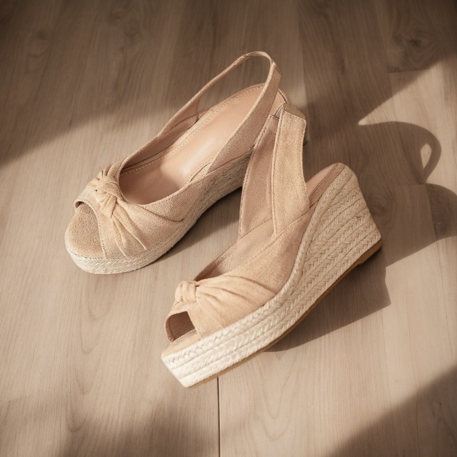 LIHUAMAO beige espadrille peep - Espadrille Sandal Women recension och pris