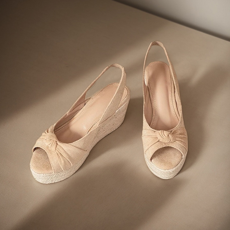 LIHUAMAO beige espadrille peep - Espadrille Sandal Women recension och pris
