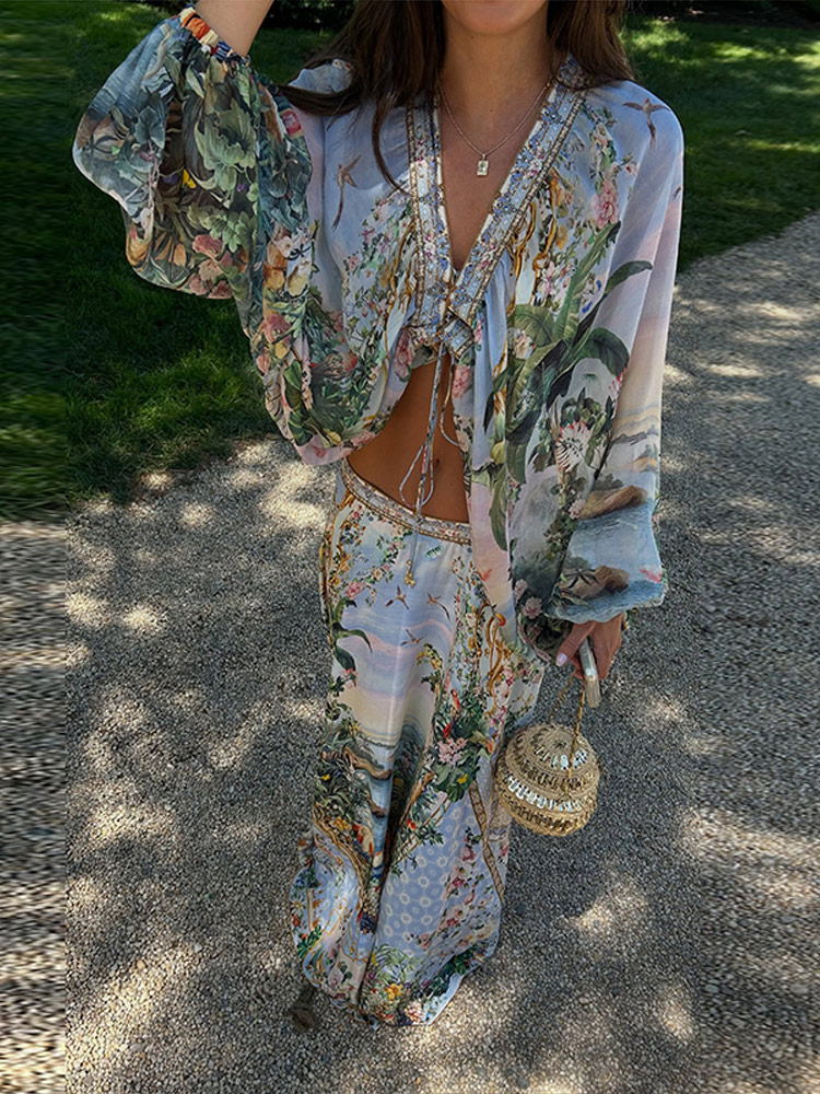 Beach Bohemian Floral Matching - Summer Vacation Clothing Women recension och pris