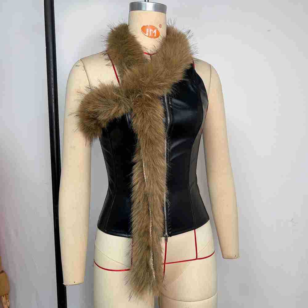 Sexy PU Leather Fishbone Wrap  - Summer Clothing Wraps recension och pris