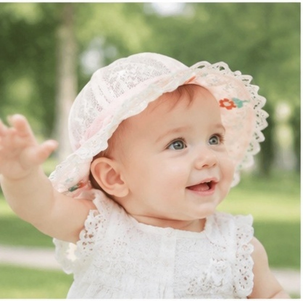 Baby Girl Summer Breathable Me - Sun Hat Wide Brim recension och pris