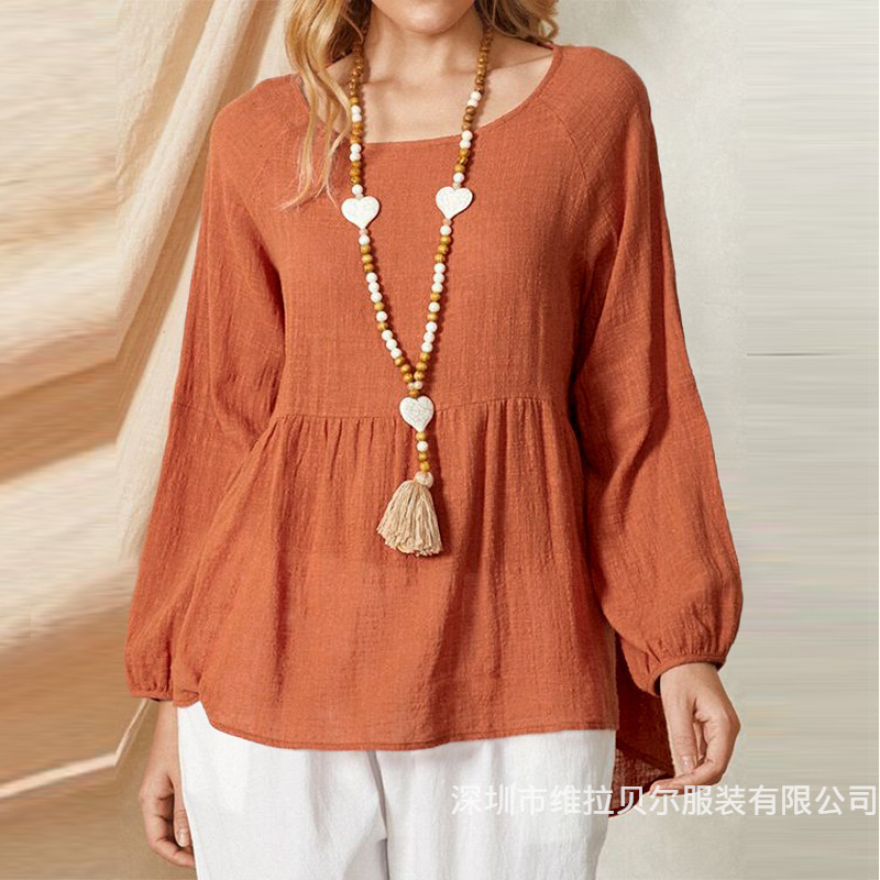 Loose Cotton Linen Long Sleeve - Summer Clothing Brands For Women recension och pris