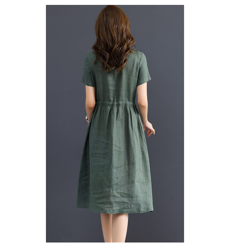 Pure Linen Women's Short-sleev - Summer Clothing Drawing recension och pris