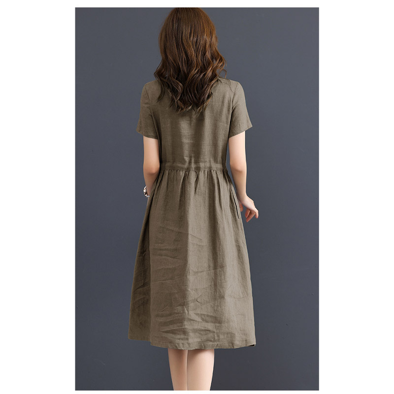 Pure Linen Women's Short-sleev - Summer Clothing Drawing recension och pris