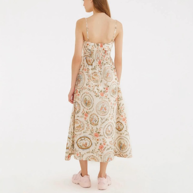 Women's Vintage Floral Print S - Sundress Midi Floral recension och pris