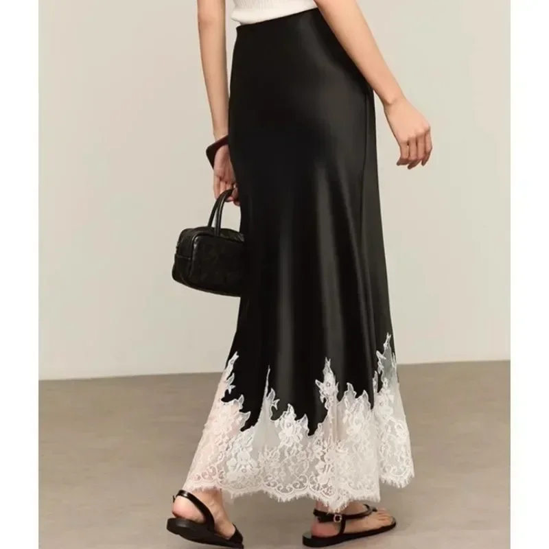 Fairy Lace-Trim Midi Skirt Hig - Summer Clothing Wraps recension och pris