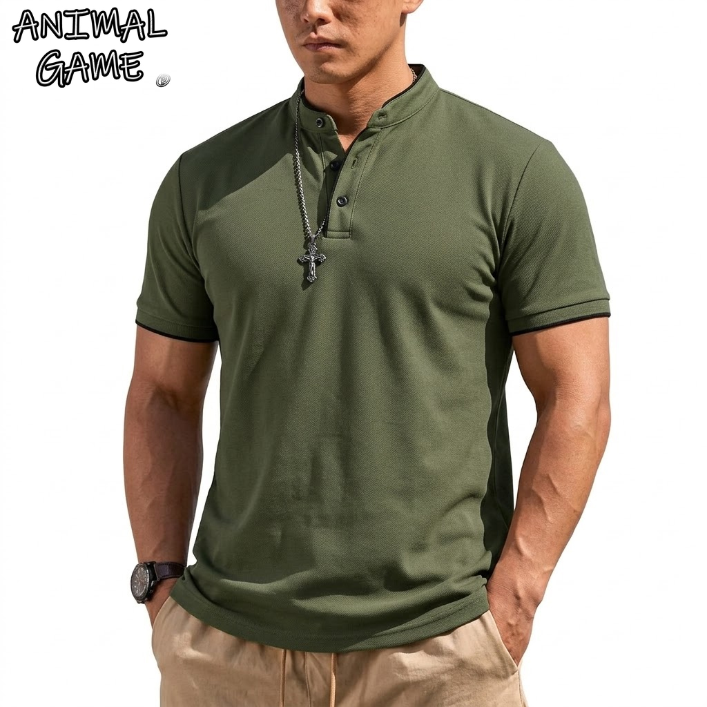 Summer Short Sleeve Henley Shi - Summer Clothing For Young Men recension och pris