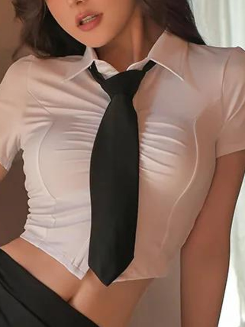 New Sexy Secretary Teacher Whi - Summer Clothing Wraps recension och pris
