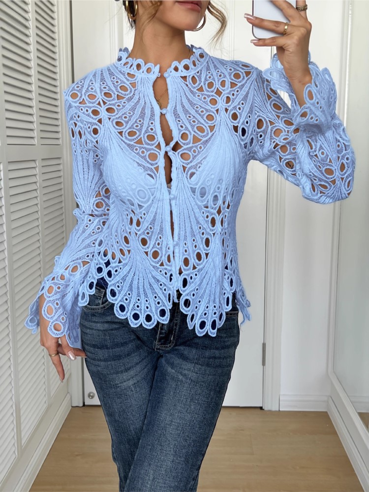 White Lace Shirt For Women Fas - Summer Clothing Holiday recension och pris