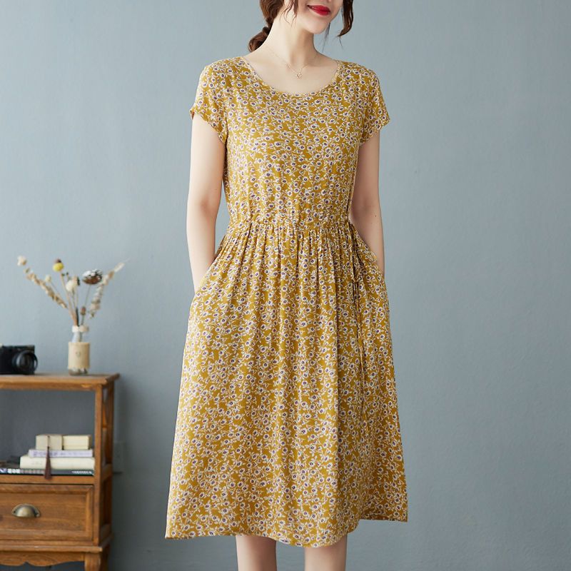 Bohemian Women Casual Floral L - Sundress Midi Floral recension och pris